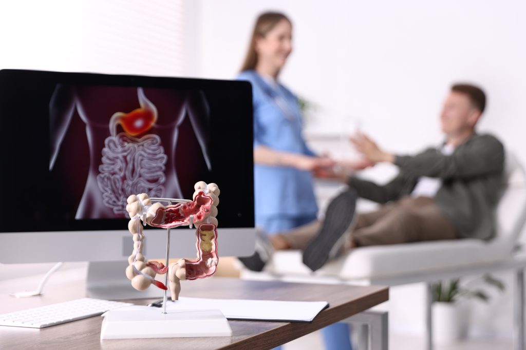 Colonoscopy screening procedure explained by Albany Surgical, showing colon health, early cancer detection, and preventive gastrointestinal care.